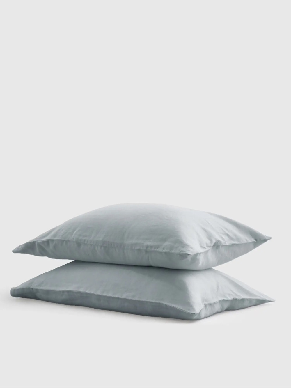 NWT QUINCE European Linen Pillowcase Set Standard Mist 1835